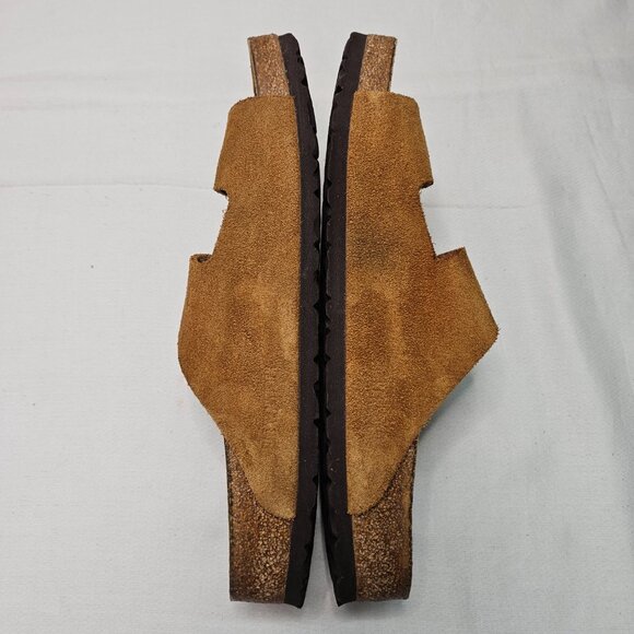 Birkenstock 290 Arizona Sandals Brown Leather Buckle Germany Men\'s Size 45 US 12
